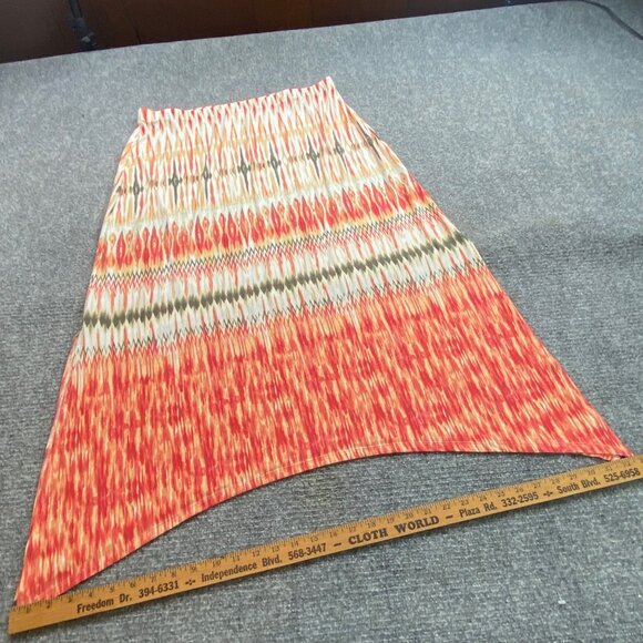 Chico's Skirt Women's 2 US Medium Asymmetrical Midi Tribal Boho Cottage Fairy‎ - Picture 16 of 16